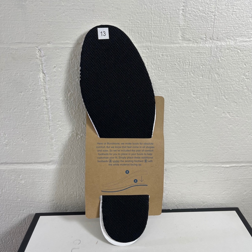 Blundstone Multi-Fit Footbeds Comfort Insoles Black Men's Size 13